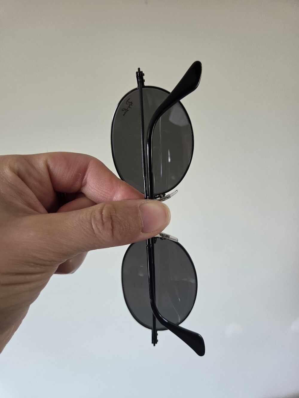 Ray-Ban Oval Metal RB3547 Polished Black frame with Dark Gray lenses Sunglasses - Picture 5 of 9